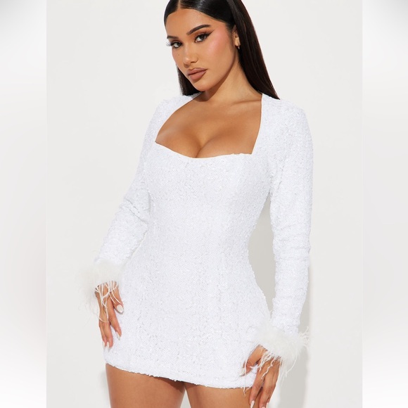 Fashion Nova Dresses & Skirts - Elegant White Long Sleeve Dress
